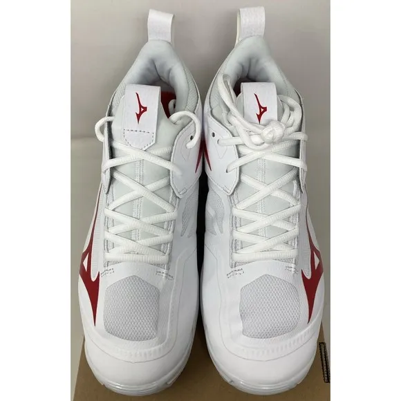 Mizuno Women's Wave Momentum 2 Volleyball Shoes White/Red Size 10 NEW