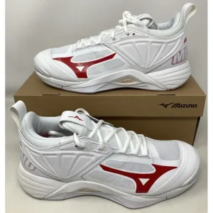 Mizuno Women's Wave Momentum 2 Volleyball Shoes White/Red Size 10 NEW
