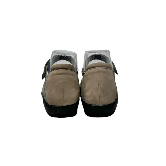 Naot Matua Leather Mary Jane Comfort Flat Shoes Silver Stone Size 37