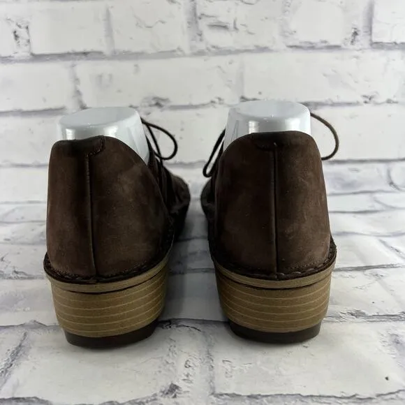 Naot Yarrow Suede Sandals 41 (US 10 - 10.5 ) Strappy Comfort Shoes Brown Lace Up