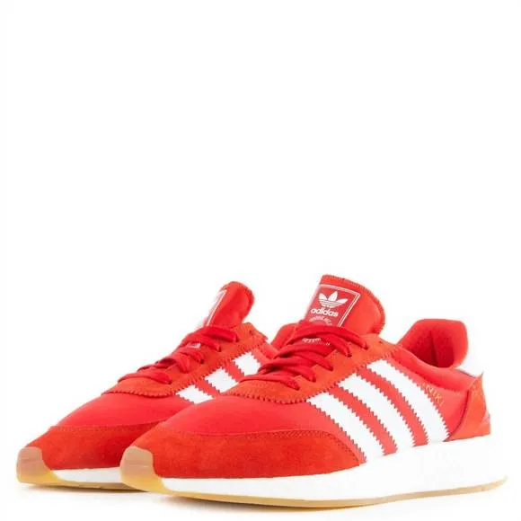 NEW ADIDAS men's i-5923 iniki running shoes in red/footwear white/gum