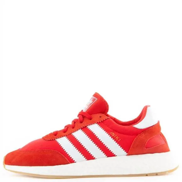 NEW ADIDAS men's i-5923 iniki running shoes in red/footwear white/gum