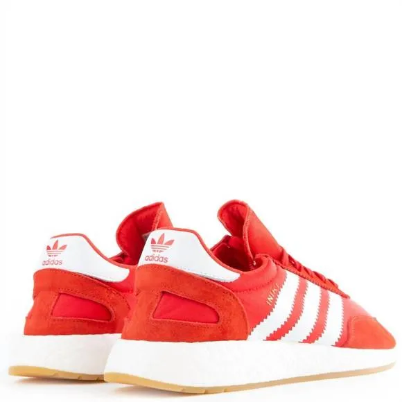 NEW ADIDAS men's i-5923 iniki running shoes in red/footwear white/gum