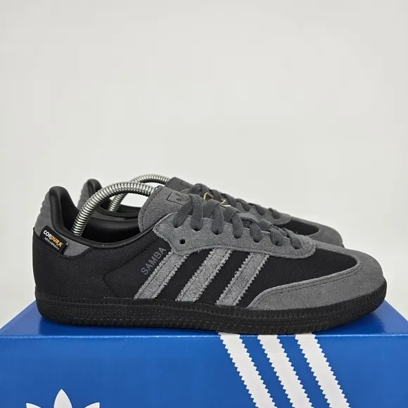 New adidas Samba OG Core Black Grey Cordura Men's Shoes Size 7
