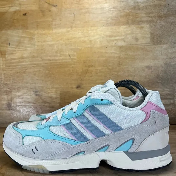 NEW Adidas Torsion Super SUEDE Womens Size 9.5 Running Shoes Sneakers Grey Mint