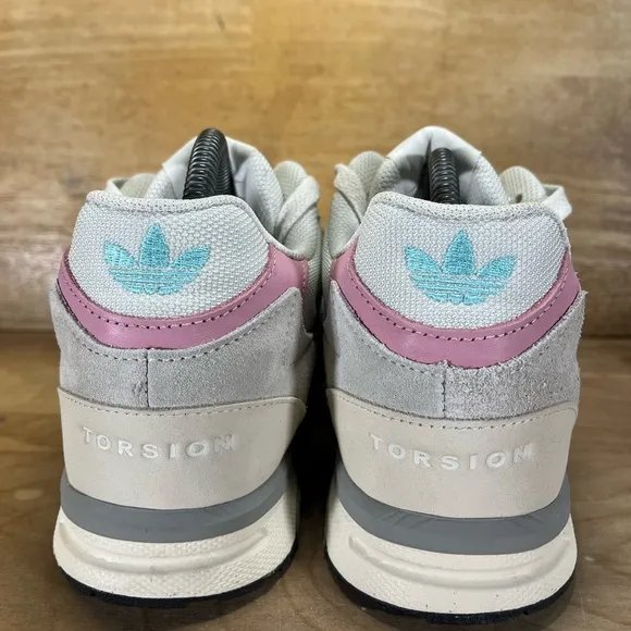 NEW Adidas Torsion Super SUEDE Womens Size 9.5 Running Shoes Sneakers Grey Mint