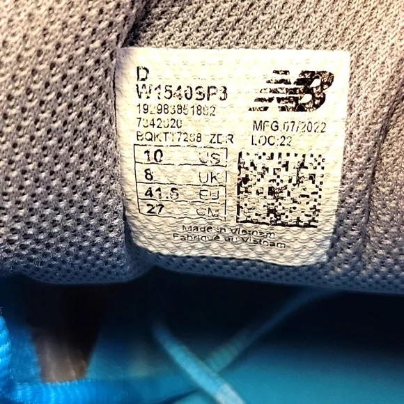 New Balance 1540v3 Encap Silver Blue Running Walking Shoes