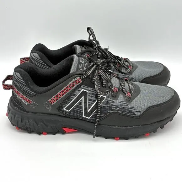 New Balance 410v6 Mens 9.5 D Black Gray Cushioning Comfort Running Trail Shoes