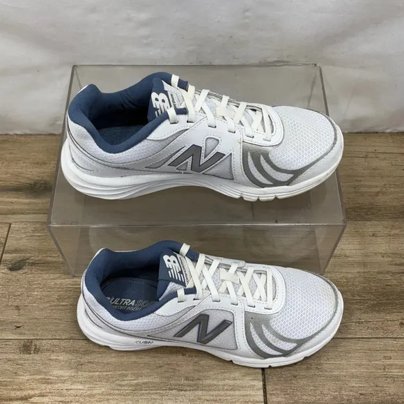 NEW BALANCE 496 V3 Comfort Ride Womens 8 D White Running Shoe Sneaker WW496WB3