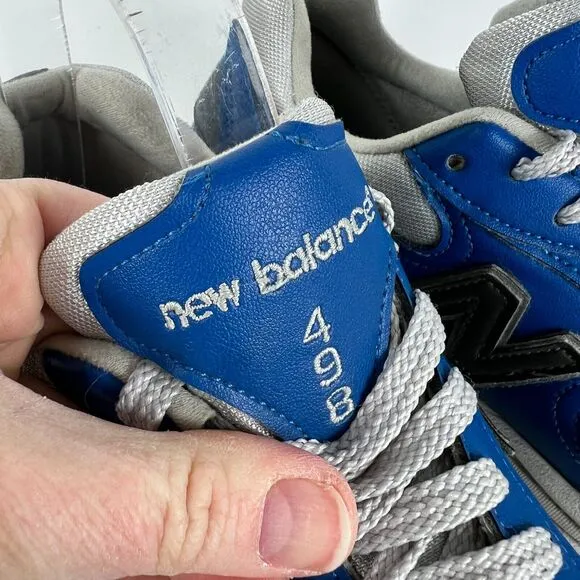 New Balance 498 Sneaker Men's 7 Blue White Mesh Lace Up Running Shoes M498RS