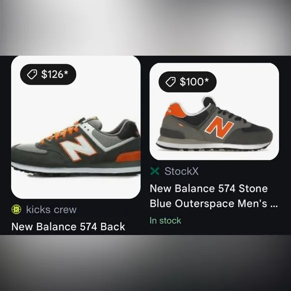 New Balance 574 Back Pack Low-top Gray/Orange Shoe/Sneaker | NEW/NEW in BOX!🧡🩶