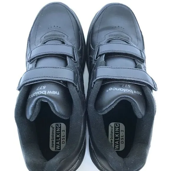 New Balance 577 Black Leather Comfort Shoes 9