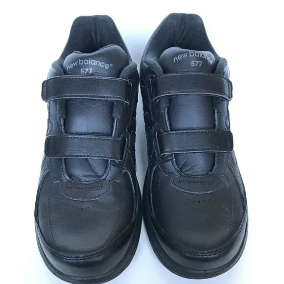 New Balance 577 Black Leather Comfort Shoes 9