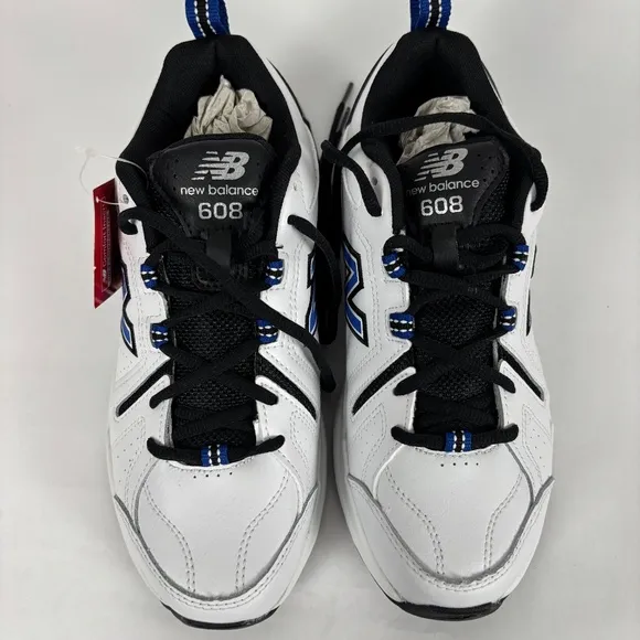 New Balance 608 White Leather Walking Shoes Men's Size 6.5