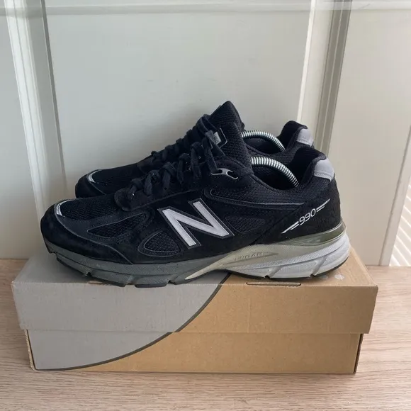 New Balance 990 Made in USA Black Sneakers- Men 8