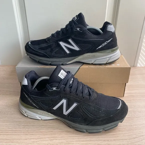 New Balance 990 Made in USA Black Sneakers- Men 8