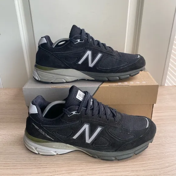 New Balance 990 Made in USA Black Sneakers- Men 8