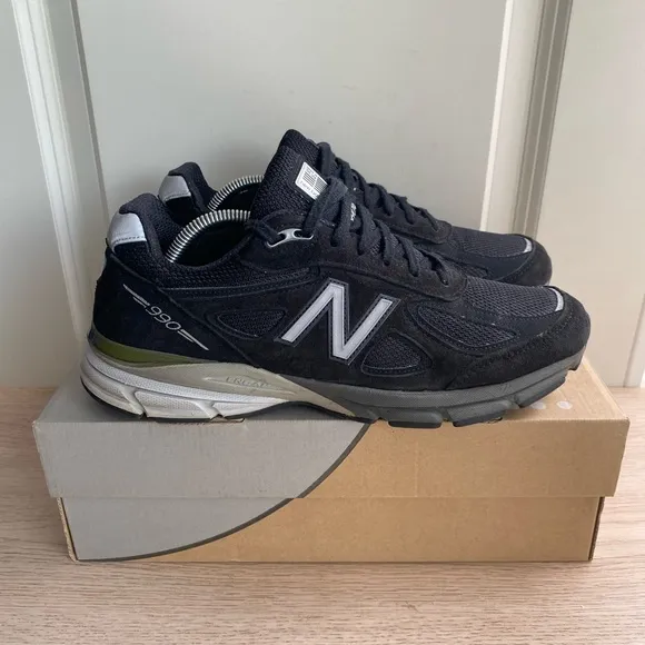 New Balance 990 Made in USA Black Sneakers- Men 8