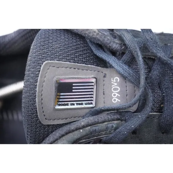 New Balance 990v5 Size 12.5 2E EE Made in USA Black White Logo Running Walking