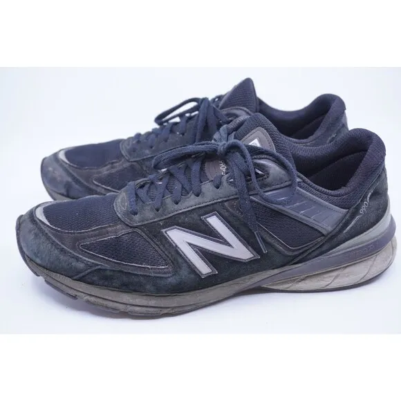 New Balance 990v5 Size 12.5 2E EE Made in USA Black White Logo Running Walking