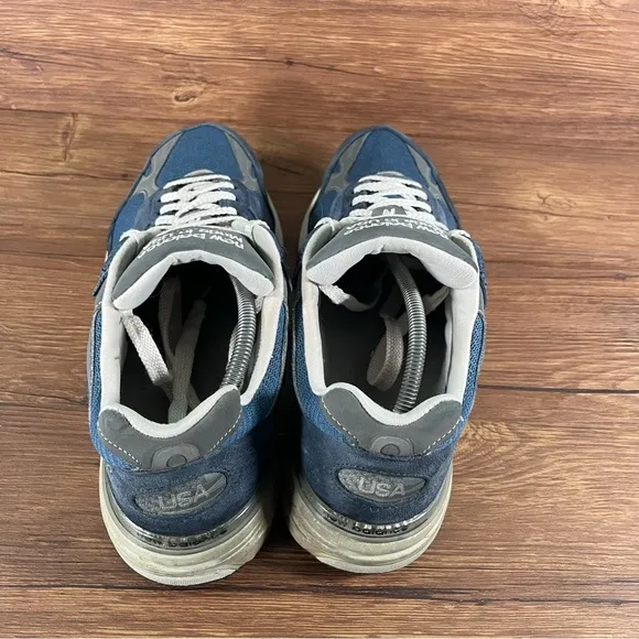 New Balance 993 Blue Suede Sneakers Men’s Size 11.5 2E Vintage Shoes Dad Shoes