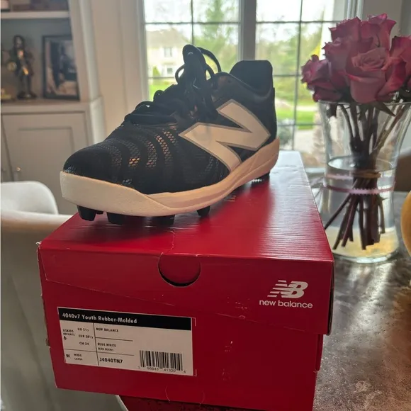 New Balance Kids' Navy and White Athletic Shoes