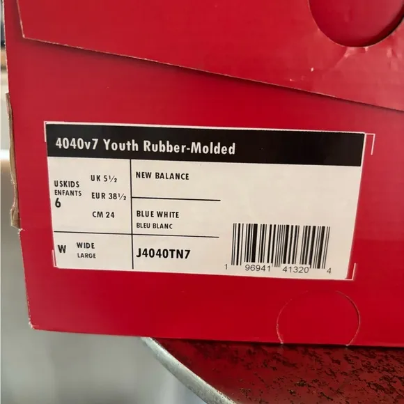 New Balance Kids' Navy and White Athletic Shoes