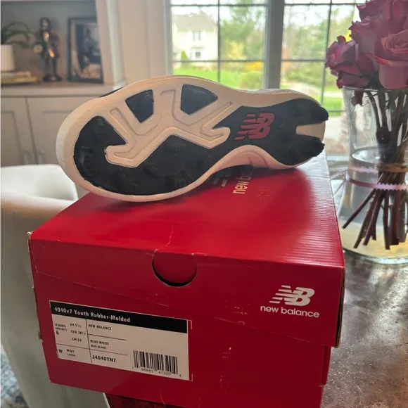 New Balance Kids' Navy and White Athletic Shoes