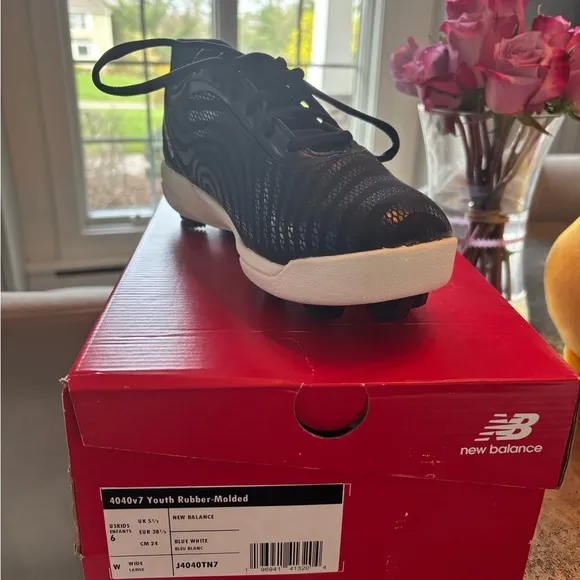 New Balance Kids' Navy and White Athletic Shoes