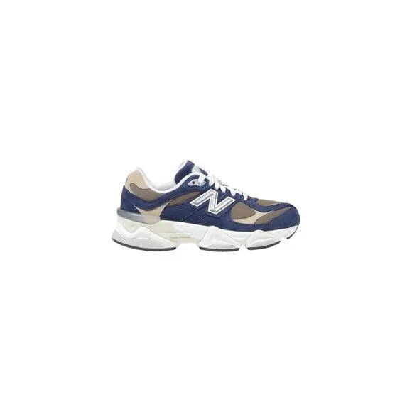 New Balance Leather Lace-Up Rubber Sole Sneakers Women Blue