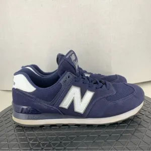New Balance Sneakers Men Size 9.5 Classic Core 574 Shoes Blue Suede Leather