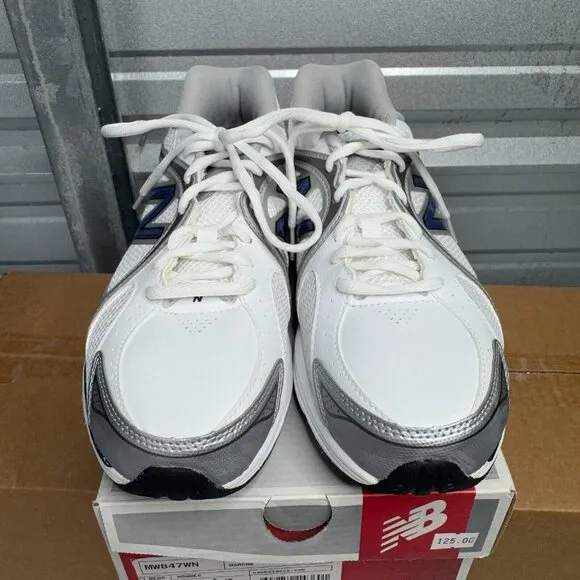 New Balance Sneakers Mens 8.5 D White Blue Walking MW847WN Shoes Athletic NEW