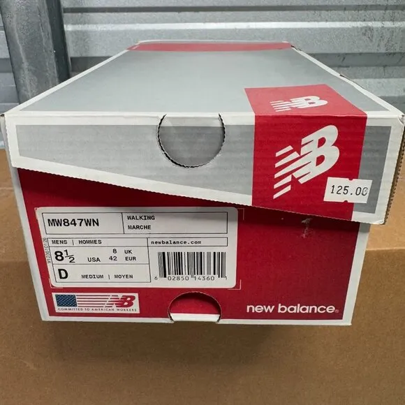 New Balance Sneakers Mens 8.5 D White Blue Walking MW847WN Shoes Athletic NEW