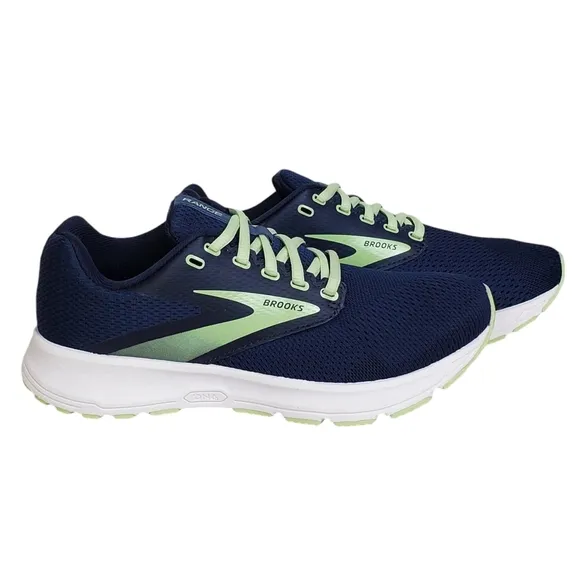New Brooks range lace up running shoes sneakers blue mint sports performance