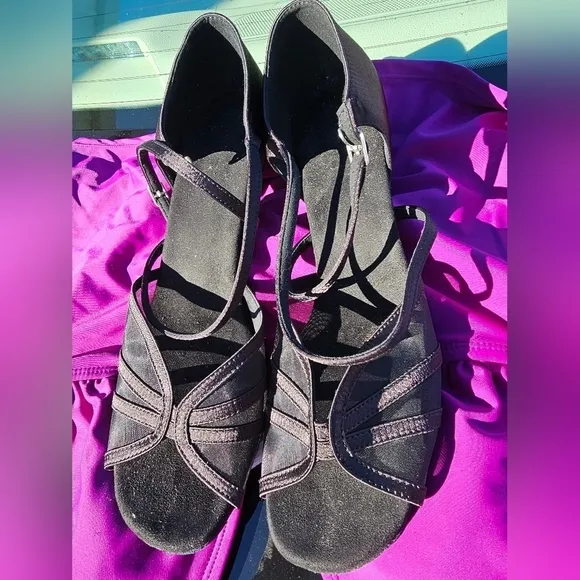 New CLEECLI Satin Latin Salsa Dance Shoes Size 12