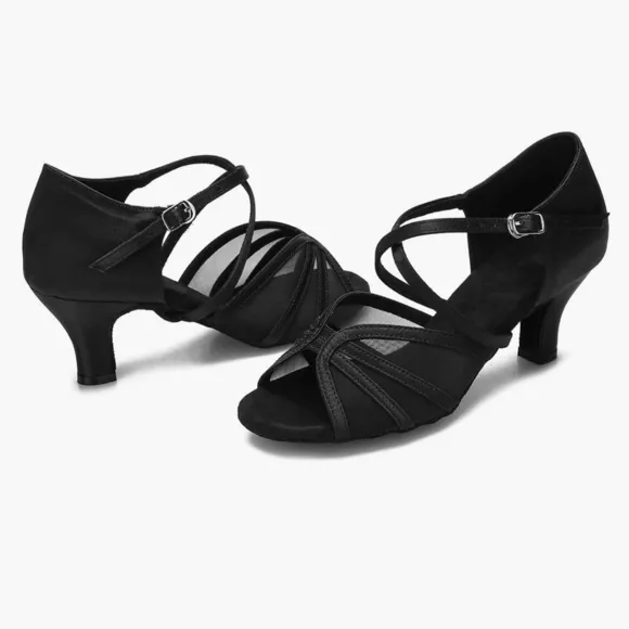 New CLEECLI Satin Latin Salsa Dance Shoes Size 12
