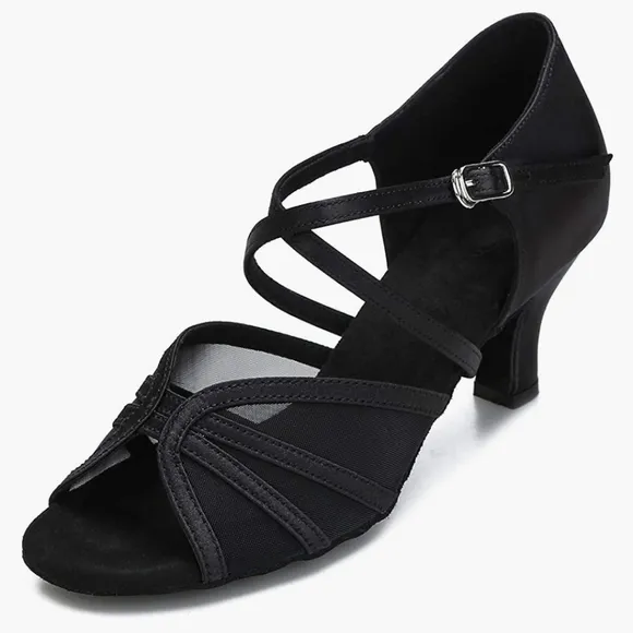 New CLEECLI Satin Latin Salsa Dance Shoes Size 12