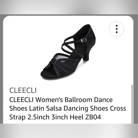 New CLEECLI Satin Latin Salsa Dance Shoes Size 12