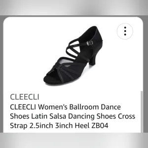 New CLEECLI Satin Latin Salsa Dance Shoes Size 12