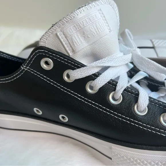 New! CONVERSE Chuck Taylor All Star Lift Platform Unisex Shoes. Black Leather