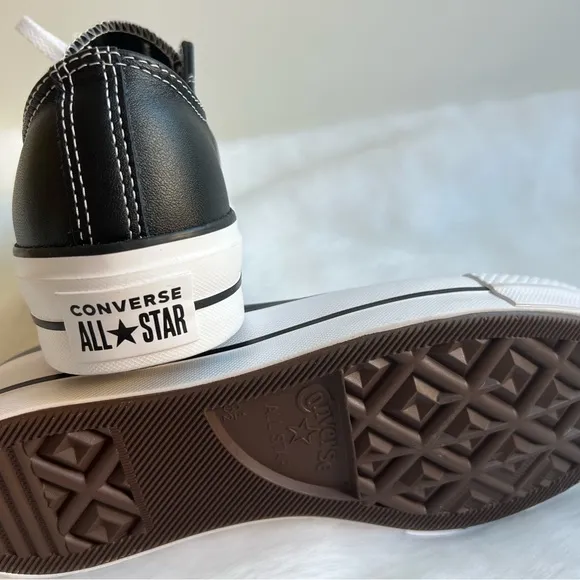 New! CONVERSE Chuck Taylor All Star Lift Platform Unisex Shoes. Black Leather