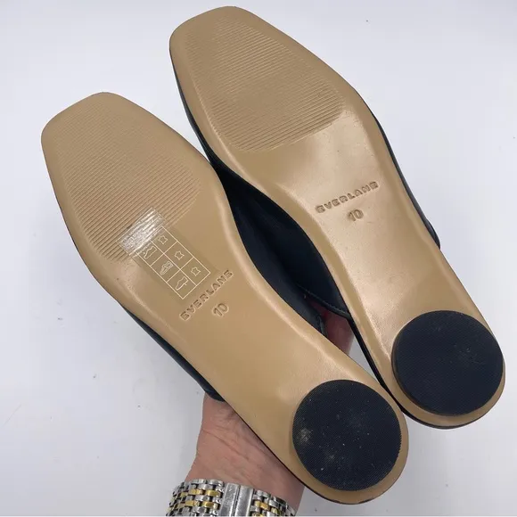 NEW Everlane Black Leather Day Mule in Size 10