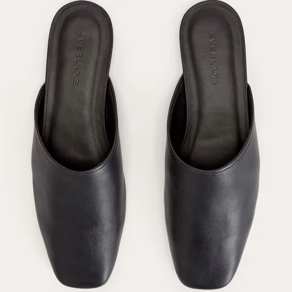 NEW Everlane Black Leather Day Mule in Size 10