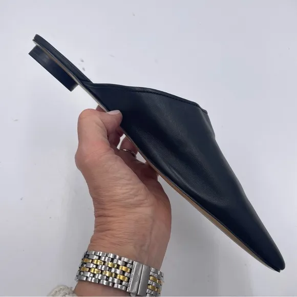 NEW Everlane Black Leather Day Mule in Size 10