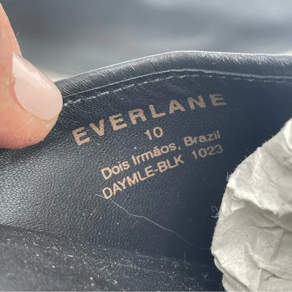 NEW Everlane Black Leather Day Mule in Size 10