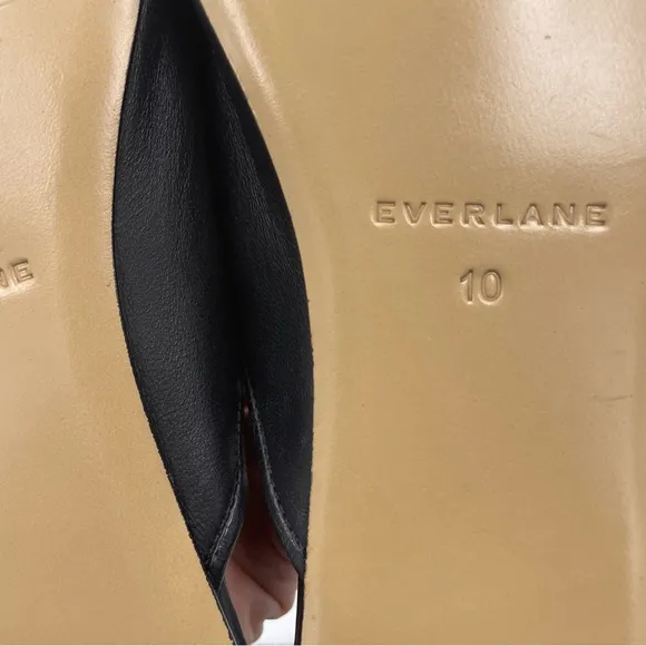 NEW Everlane Black Leather Day Mule in Size 10