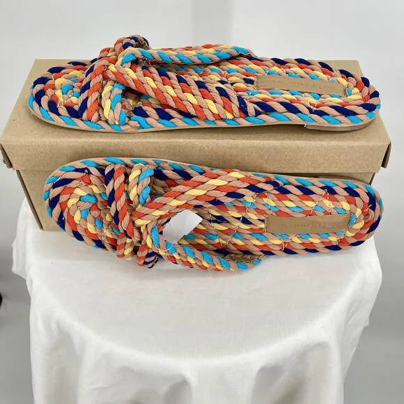 New in Box Salt   Umber Sierra Rope Sandal in Rainbow Women's Size EU41/US10