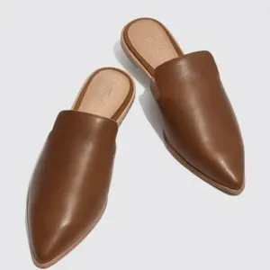 NEW Madewell The Gemma Mule in Leather‎ color English Saddle, size 6.5
