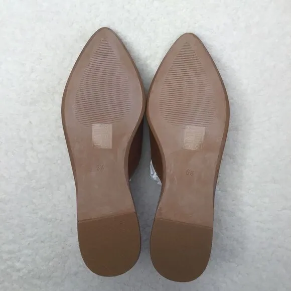 NEW Madewell The Gemma Mule in Leather‎ color English Saddle, size 6.5