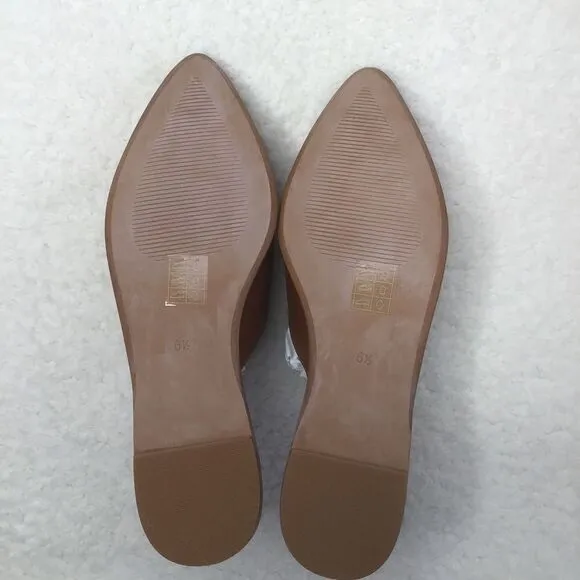 NEW Madewell The Gemma Mule in Leather‎ color English Saddle, size 6.5